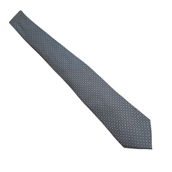Jos A. Bank Men's Blue and Cream Floral Silk Tie - Picture 1 of 6